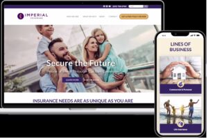 Imperial coverage website on laptop and phone app