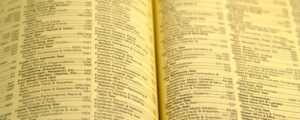 Photo of a Yellow Pages phone book open