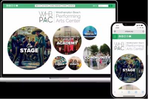 whbpac website open laptop and phone app