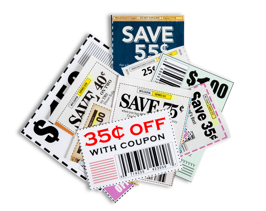 Group of clipped coupons