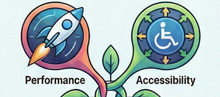 graphic depicting performance vs. accessibility