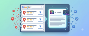 Google search results with AI integration