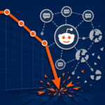 Declining graph with social media connections