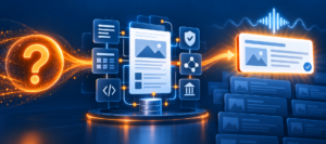 Answer Engine Optimization and analysis concept illustration